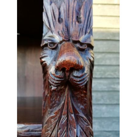 Viktorianisches antikes Eichen Bücherregal englisch ca 1860