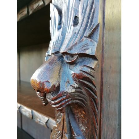 Viktorianisches antikes Eichen Bücherregal englisch ca 1860