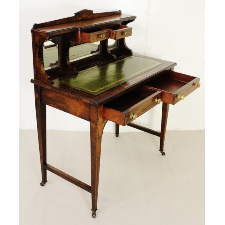 Edwardianischer antiker Palisander Schreibtisch Ladies Desk britisch ca 1890