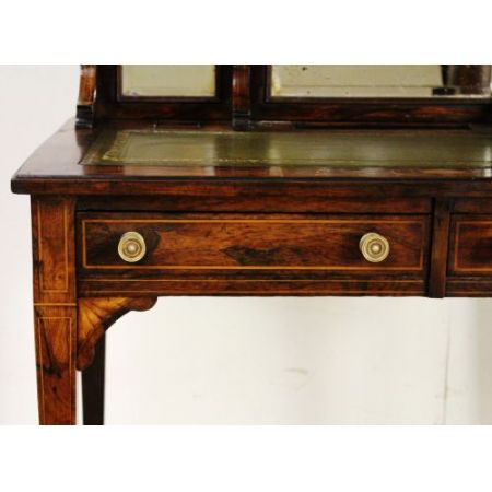 Edwardianischer antiker Palisander Schreibtisch Ladies Desk britisch ca 1890