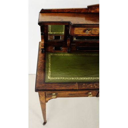 Edwardianischer antiker Palisander Schreibtisch Ladies Desk britisch ca 1890