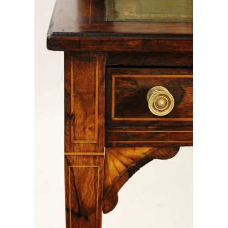 Edwardianischer antiker Palisander Schreibtisch Ladies Desk britisch ca 1890