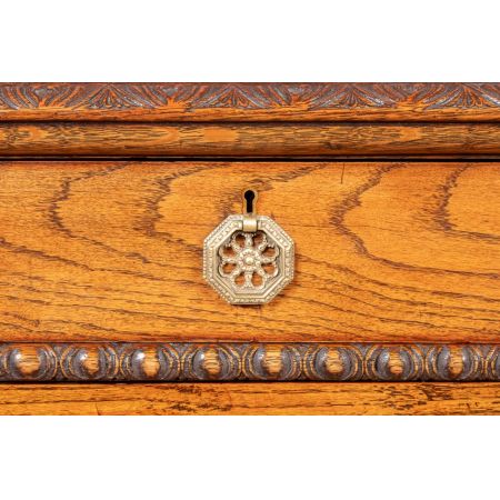 Edwardianischer Eichen Schreibtisch antik britisch ca 1910