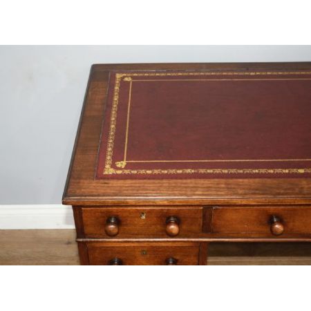 Viktorianischer antiker Mahagoni Schreibtisch original englisch ca 1850