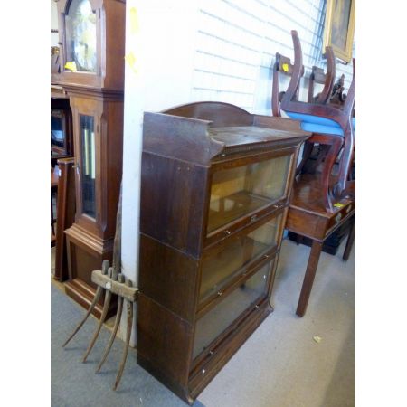 Antiker britischer Bücherschrank Eiche ca 1900