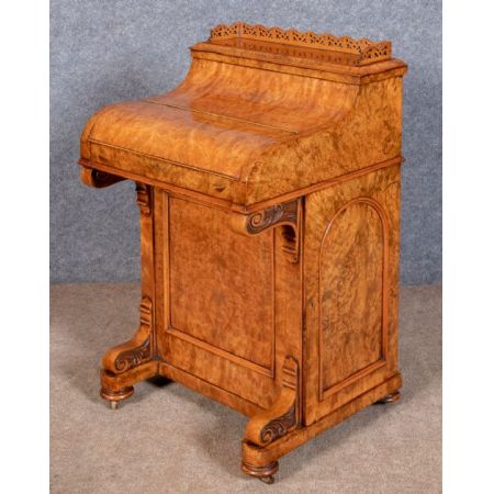 Viktorianischer antiker Davenport Schreibtisch Nussbaum englisch ca 1870