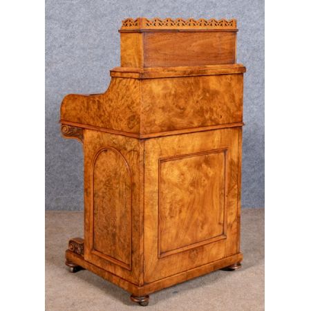 Viktorianischer antiker Davenport Schreibtisch Nussbaum englisch ca 1870