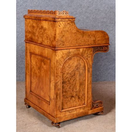 Viktorianischer antiker Davenport Schreibtisch Nussbaum englisch ca 1870