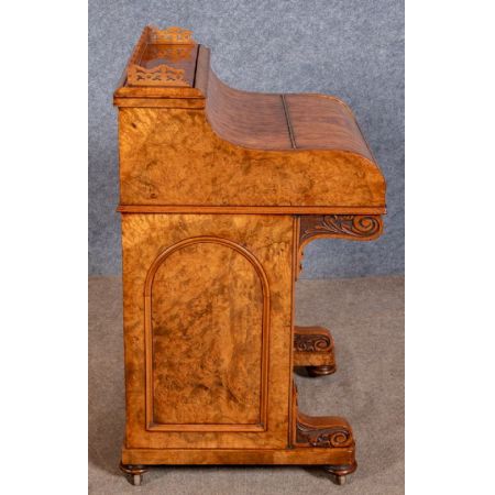 Viktorianischer antiker Davenport Schreibtisch Nussbaum englisch ca 1870