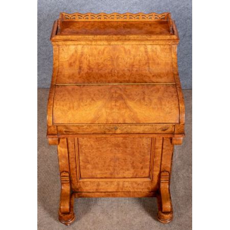 Viktorianischer antiker Davenport Schreibtisch Nussbaum englisch ca 1870