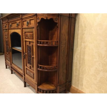 Englisches Nussbaum Sideboard original antik ca 1875