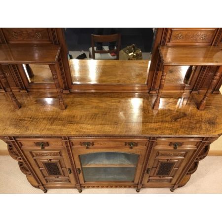 Englisches Nussbaum Sideboard original antik ca 1875