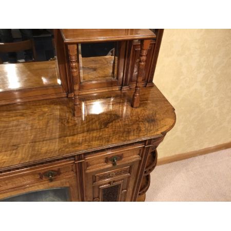 Englisches Nussbaum Sideboard original antik ca 1875