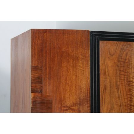 Antiker Art Deco Kleiderschrank Nussbaum britisch ca 1930