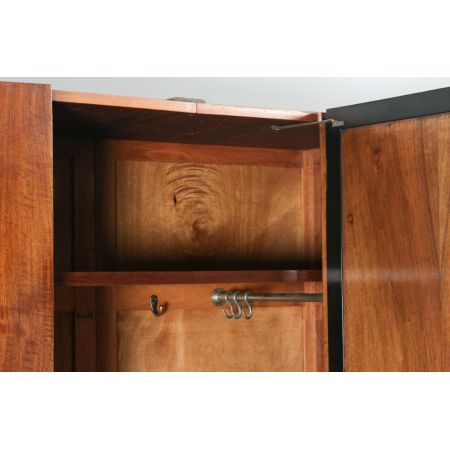 Antiker Art Deco Kleiderschrank Nussbaum britisch ca 1930