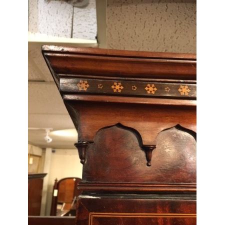 Edwardianischer englischer Mahagoni Kleiderschrank antik ca 1910