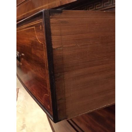 Edwardianischer englischer Mahagoni Kleiderschrank antik ca 1910