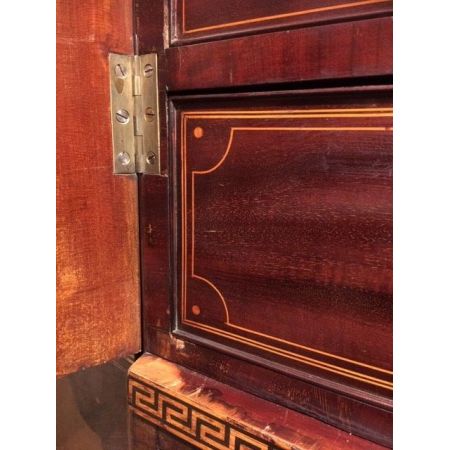 Edwardianischer englischer Mahagoni Kleiderschrank antik ca 1910