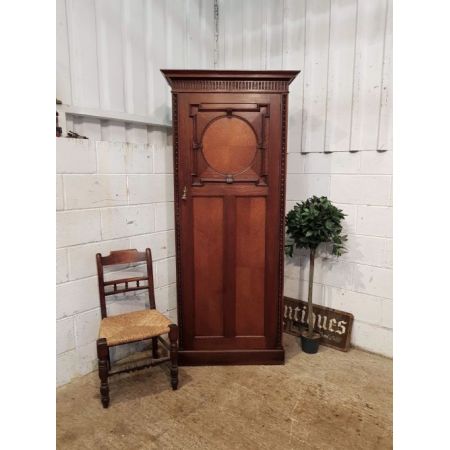 Antiker Art Deco Eichen Kleiderschrank Garderobe englisch ca 1910