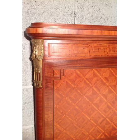 Französisches antikes Kingsize Bett Massivholz ca 1910