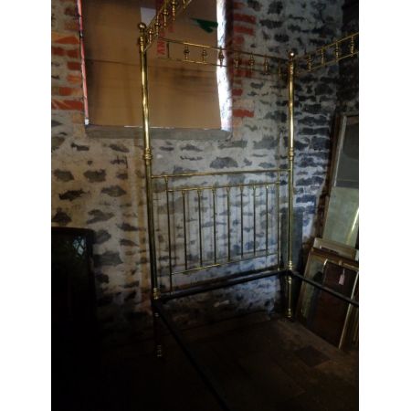 Antikes viktorianisches Messing Bett Doppelbett englisch ca 1850