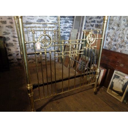 Antikes viktorianisches Messing Bett Doppelbett englisch ca 1850