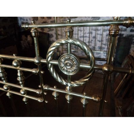 Antikes viktorianisches Messing Bett Doppelbett englisch ca 1850