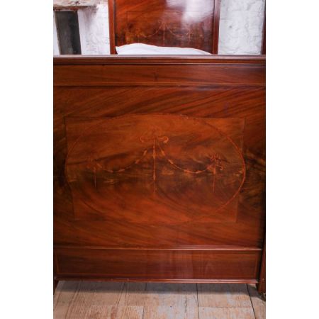 Antike englische Nussbaum Betten Einzelbetten ca 1920