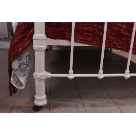 Edwardianisches antikes Messing Doppelbett englisch ca 1890