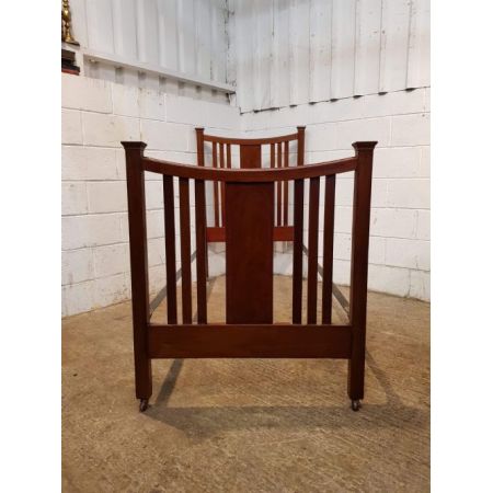 Antike edwardianische Mahagoni Einzelbetten englisch ca 1900