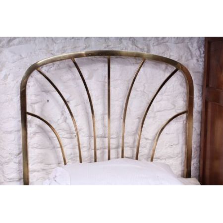 Antike britsische Art Deco Betten Messing Einzelbetten ca 1920