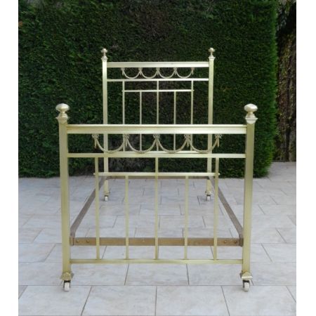 Antikes französisches Messing Bett Napoleon III ca 1870