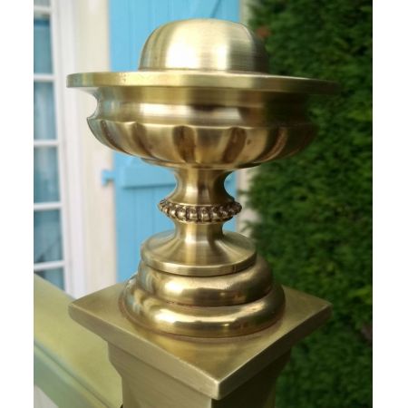 Antikes französisches Messing Bett Napoleon III ca 1870