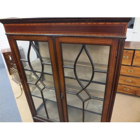 Edwardianische antike Mahagoni Vitrine britisch ca 1890