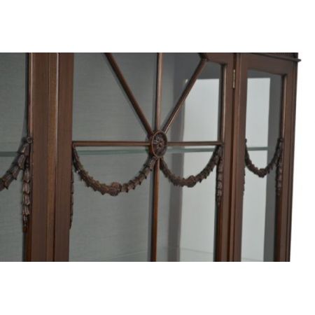 Viktorianische antike Mahagoni Vitrine englisch ca 1890