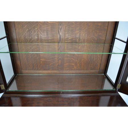 Viktorianischer antiker Mahagoni Bücherschrank Vitrine englisch ca 1900