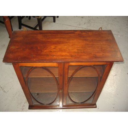 Edwardianische antike Nussbaum Vitrine englisch ca 1910