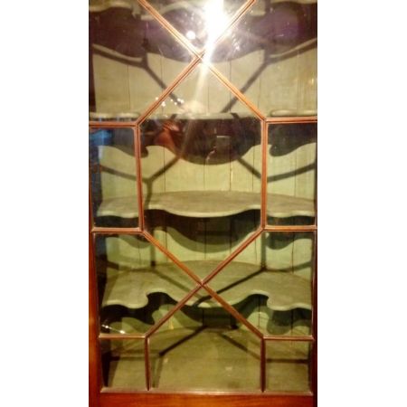 Georgianische antike Mahagoni Vitrine Eckschrank britisch ca 1790