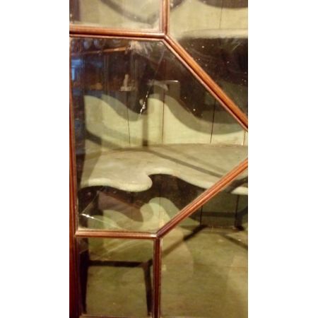 Georgianische antike Mahagoni Vitrine Eckschrank britisch ca 1790