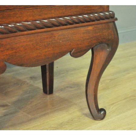 Edwardianische antike Mahagoni Vitrine britisch ca 1890