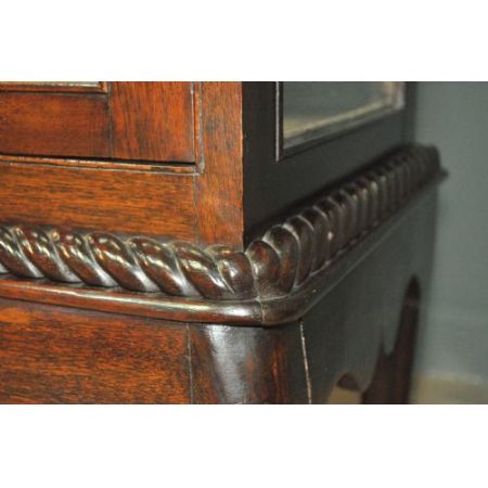 Edwardianische antike Mahagoni Vitrine britisch ca 1890