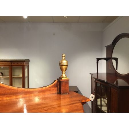 Edwardianische antike Sheraton Revival Vitrine Mahagoni britisch ca 1900