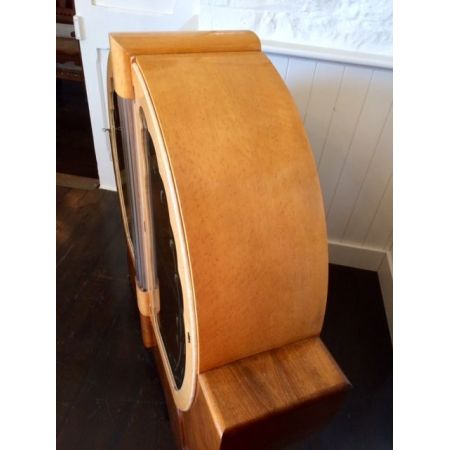 Antike Art Deco Nussbaum Ahorn Vitrine britisch ca 1920