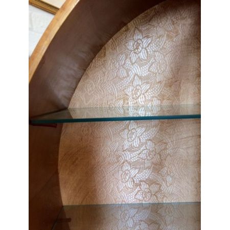 Antike Art Deco Nussbaum Ahorn Vitrine britisch ca 1920