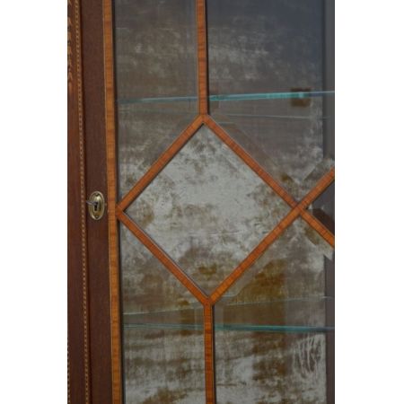 Edwardianische Mahagoni Vitrine Eckschrank antik englisch ca 1900
