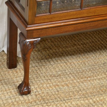 Edwardianische antike Mahagoni Vitrine Bücherschrank britisch ca 1900