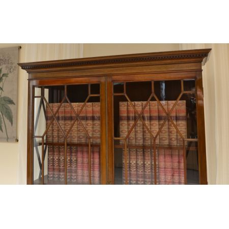 Edwardianische antike Mahagoni Vitrine Bücherschrank britisch ca 1900