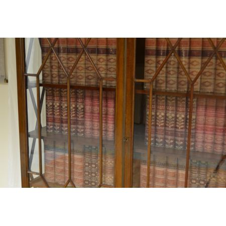 Edwardianische antike Mahagoni Vitrine Bücherschrank britisch ca 1900