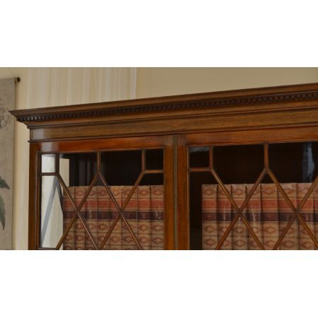 Edwardianische antike Mahagoni Vitrine Bücherschrank britisch ca 1900