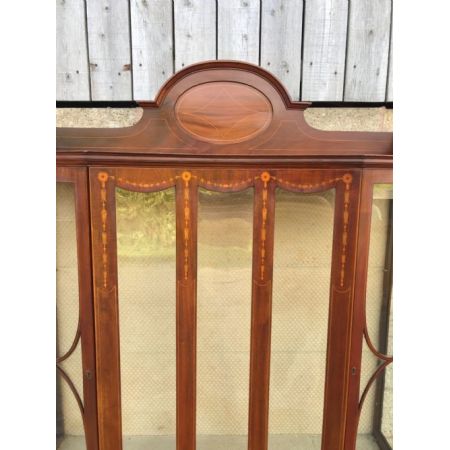 Edwardianische antike Mahagoni Vitrine britisch ca 1890